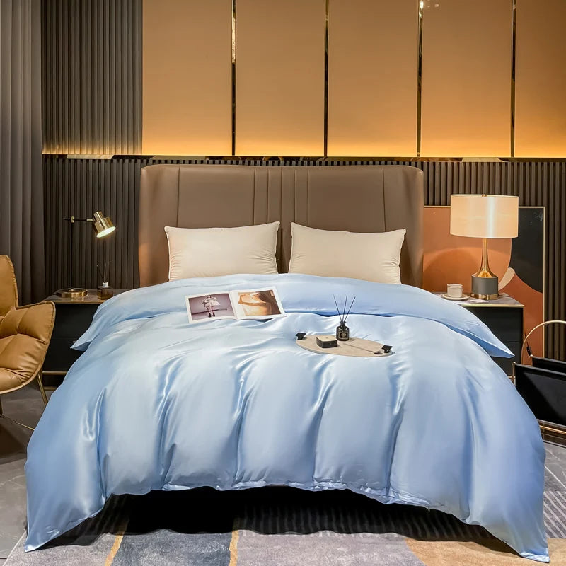 housse de couette en soie de mûrier douce et respirante 230 x 260 cm