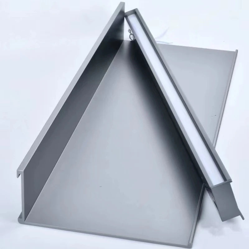 étagère murale lumineuse en aluminium ouverte et éclairée - vue 9 sur 9