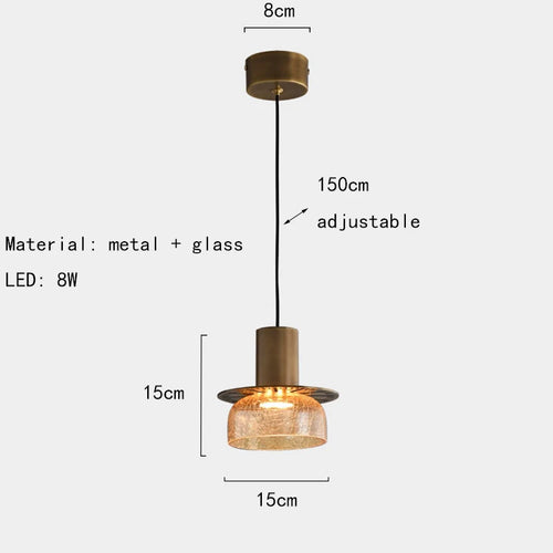 suspension créative en verre pour éclairage intérieur réglable - vue 10 sur 12