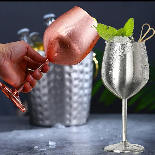 Lot 4 verres cocktail inox design creatif bar