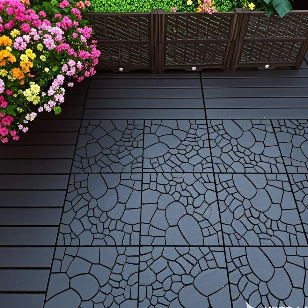 Dalles terrasse clipsables effet pierre 30 cm lot44 - vue 3 sur 6