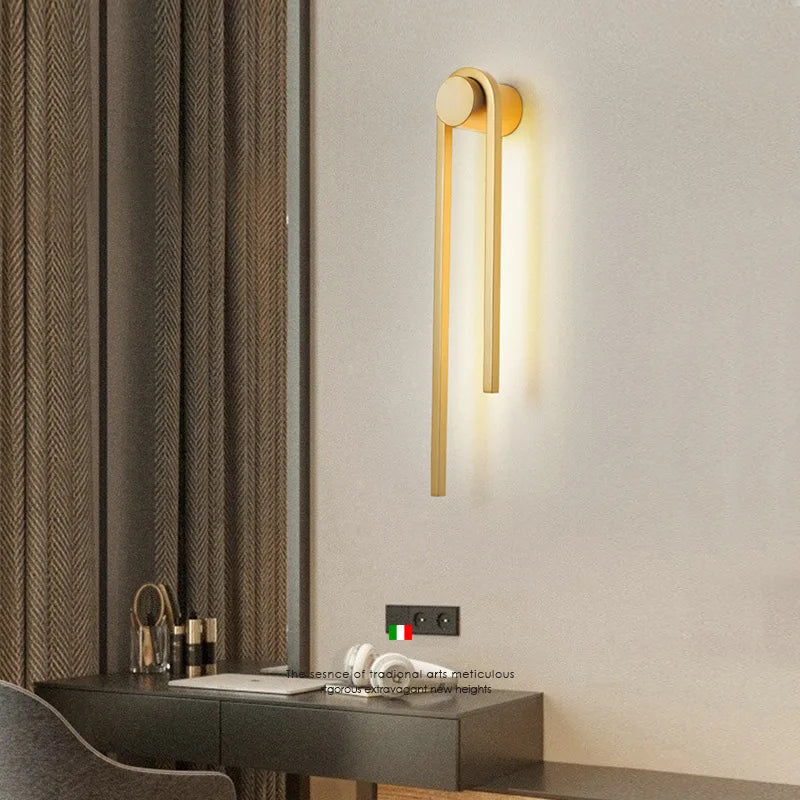 applique murale led en forme de u pour décoration nordique moderne - vue 4 sur 12