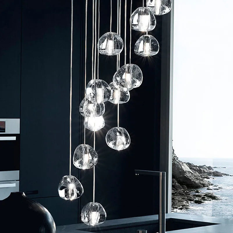 suspension moderne nordique en cristal pour décoration élégante - vue 6 sur 17