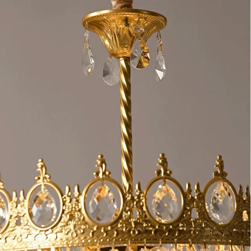 suspension dorée en cristal pour décoration intérieure élégante - vue 5 sur 7