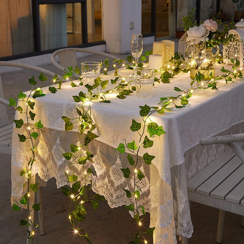 guirlande lumineuse led feuilles d'érable pour décoration de Noël - vue 5 sur 12