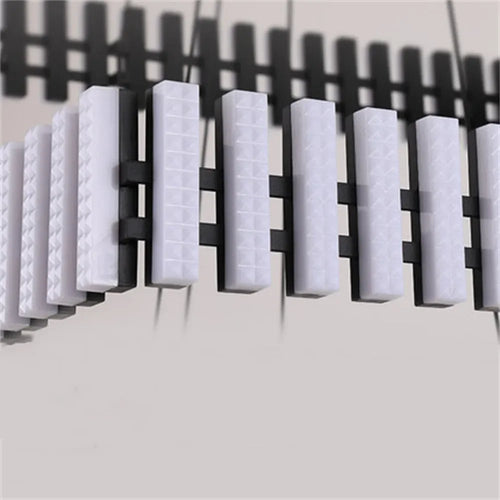 Modern Black and White Chandelier Living Room Decoration Piano Chandelier Luminaire Suspension Restaurant Hanging Light - vue 5 sur 6