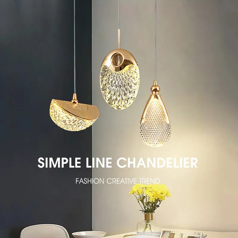 lampes suspendues led modernes pour intérieur maison décoration salon - vue 5 sur 11