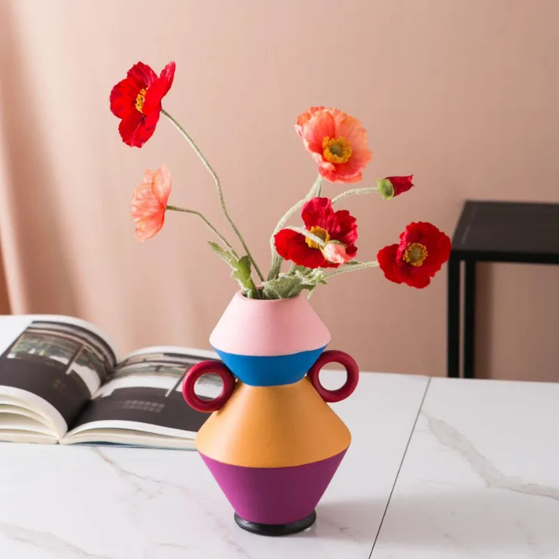 vase en céramique moderne pour décoration florale élégante - vue 6 sur 8