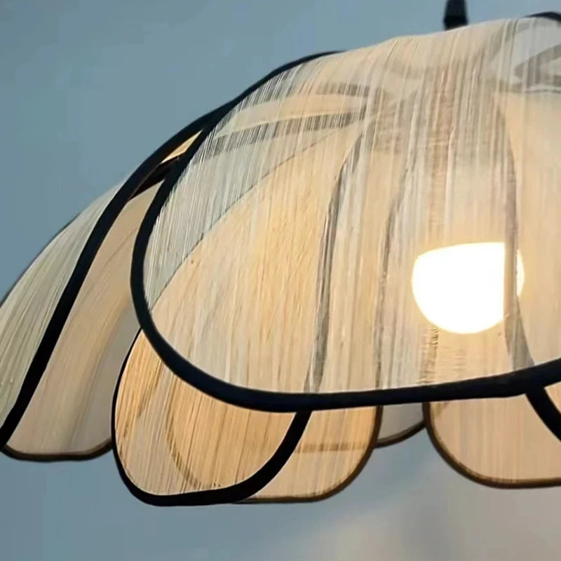 lampe suspendue moderne en tissu pour décoration artistique - vue 6 sur 11