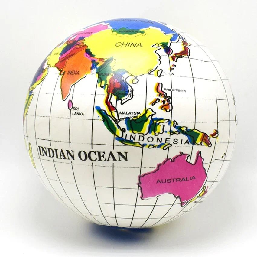 globe terrestre gonflable en pvc pour apprendre en s'amusant - vue 8 sur 7