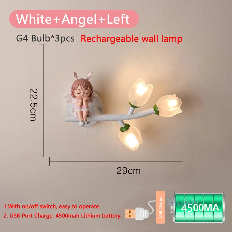 applique murale rechargeable en résine pour chambre d'enfant décorative - vue 18 sur 22