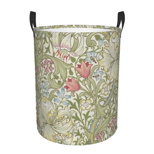 panier à linge pliable floral pour rangement jouets bébé - vue 13 sur 30