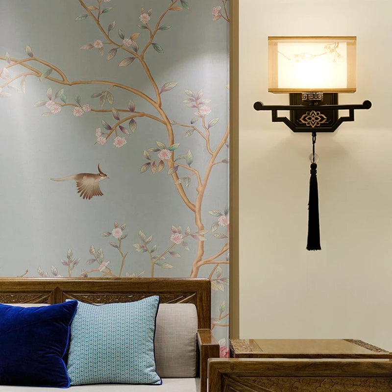 applique murale en tissu style chinois pour intérieur moderne - vue 4 sur 11
