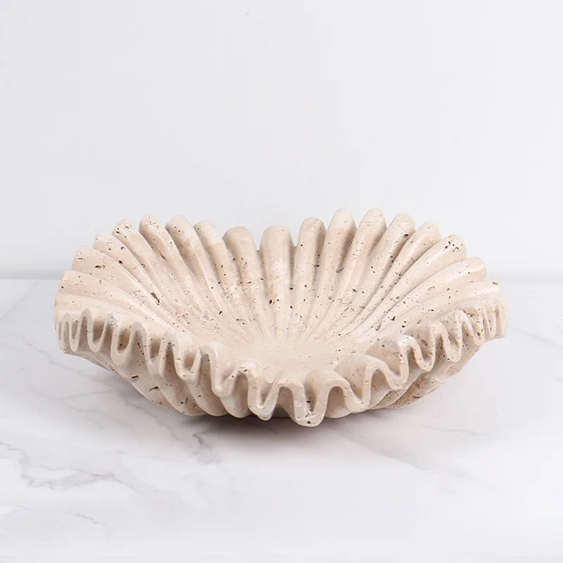 plateau de rangement en marbre style wabi-sabi moderne décor artistique - vue 7 sur 8