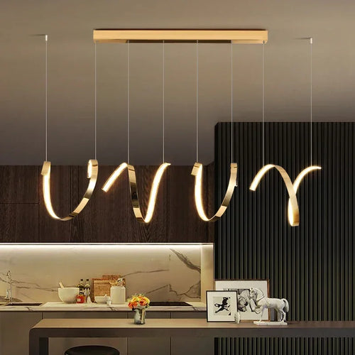 lustre moderne en suspension design irrégulier pour décoration intérieure - vue 2 sur 11