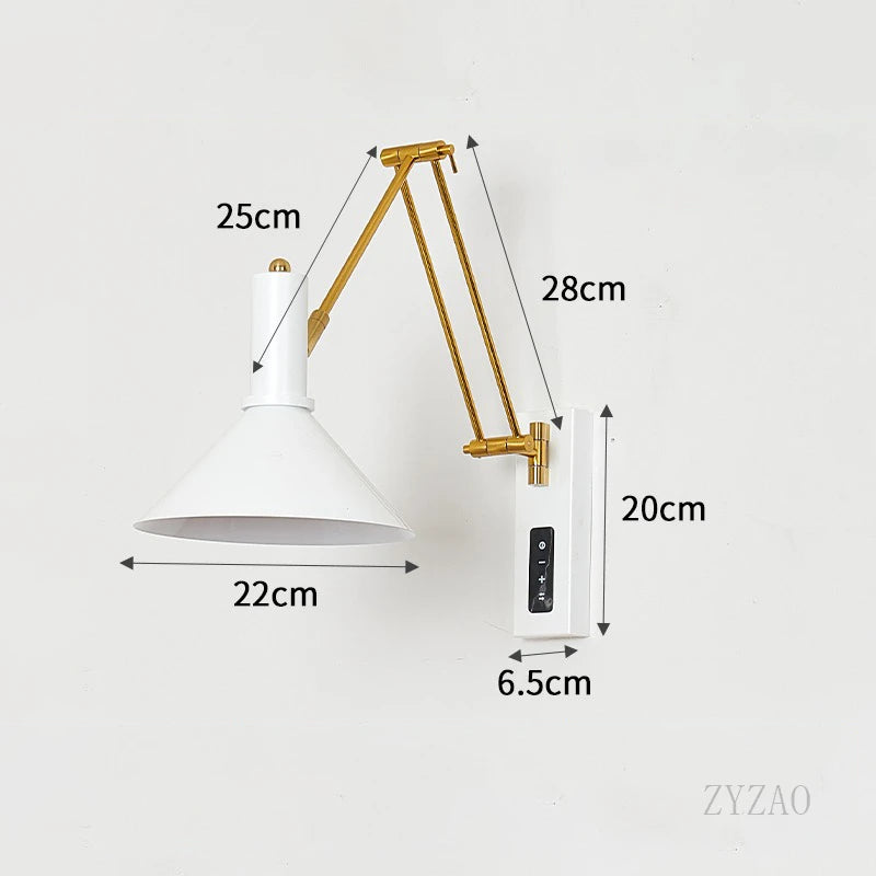 applique à culbuteur lampe led à intensité variable bauhaus projecteur spectre complet - vue 8 sur 9