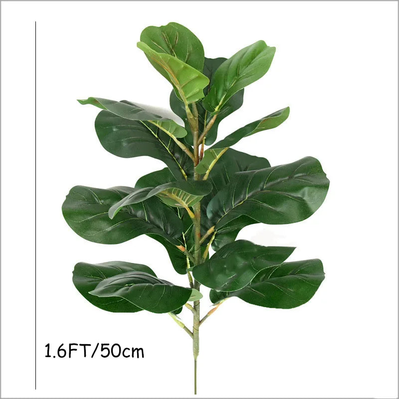 arbre tropical artificiel avec grandes branches et feuilles en plastique - vue 10 sur 12