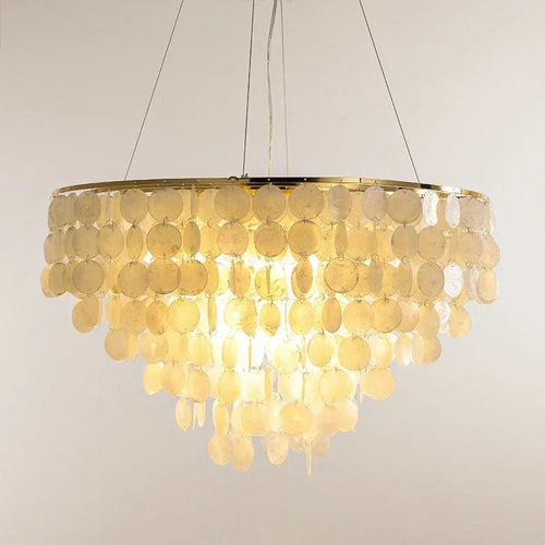 lustre moderne en coquillage design créatif pour intérieur élégant - vue 6 sur 12