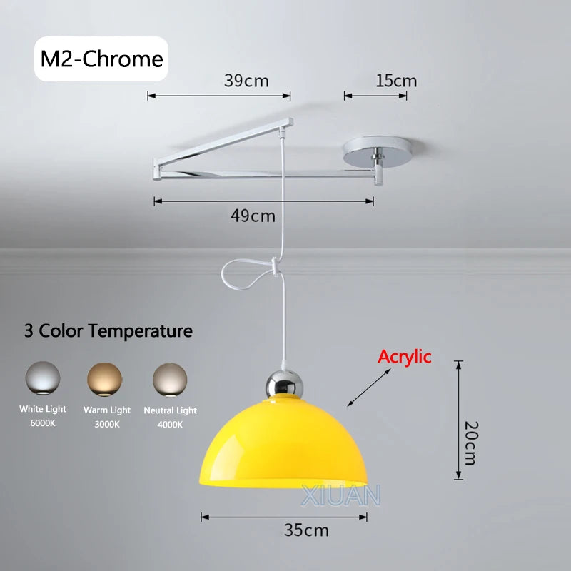 lustre led avec bras réglable pour bar et restaurant - vue 24 sur 25