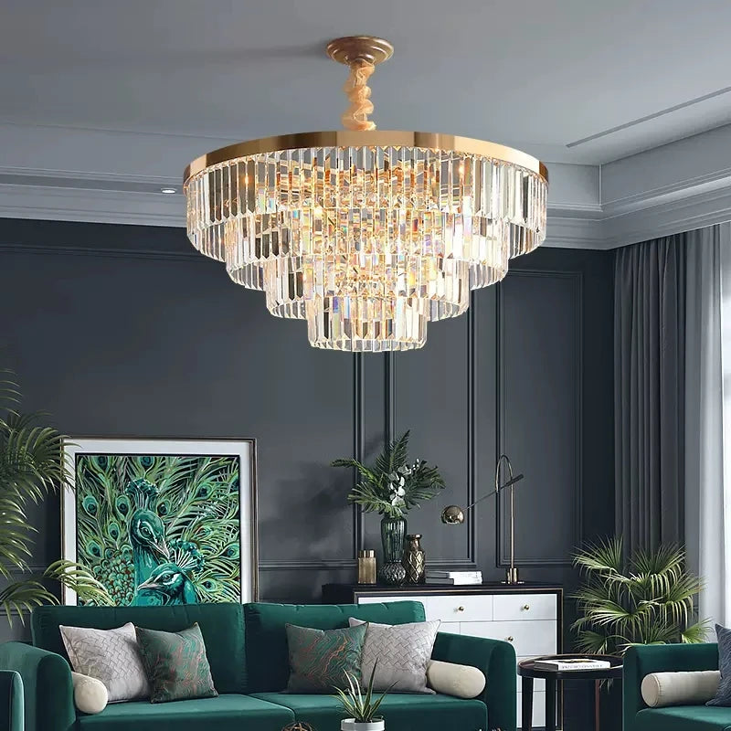 lustre en cristal luxe pour décoration intérieure et éclairage élégant - vue 4 sur 10