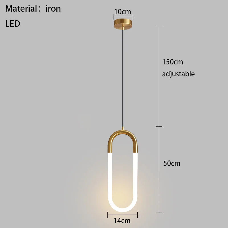 suspension moderne à led ellipse avec variateur hauteur réglable - vue 12 sur 12