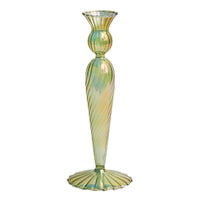 bougeoirs rétro coniques en verre pour décoration élégante