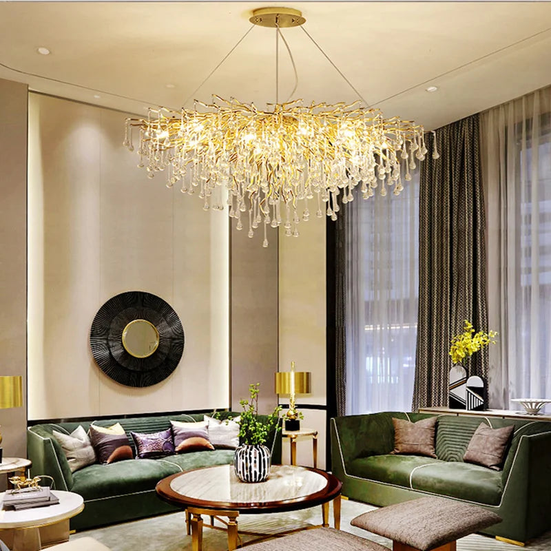 lustre en cristal led de luxe moderne simple intérieur - vue 3 sur 18