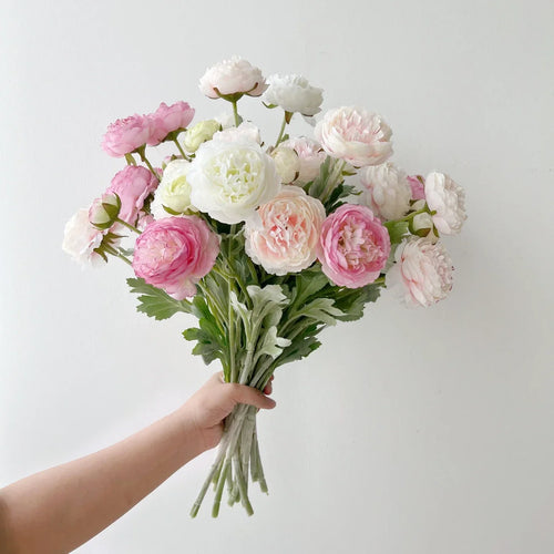 bouquet de pivoines artificielles pour décoration mariage fête - vue 6 sur 9