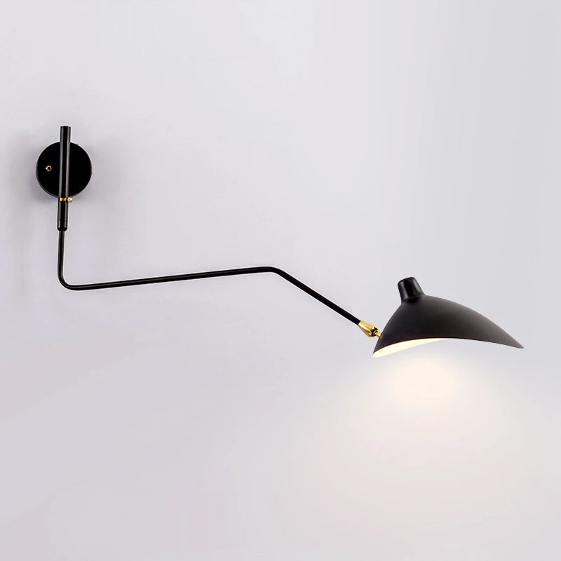 Nordique moderne minimaliste applique murale salon étude chambre chevet lecture lampe à LED bras Long réglable éclairage décoration