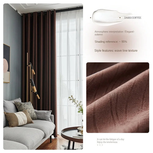 Rideau occultant style français pour salon chambre balcon - vue 10 sur 18