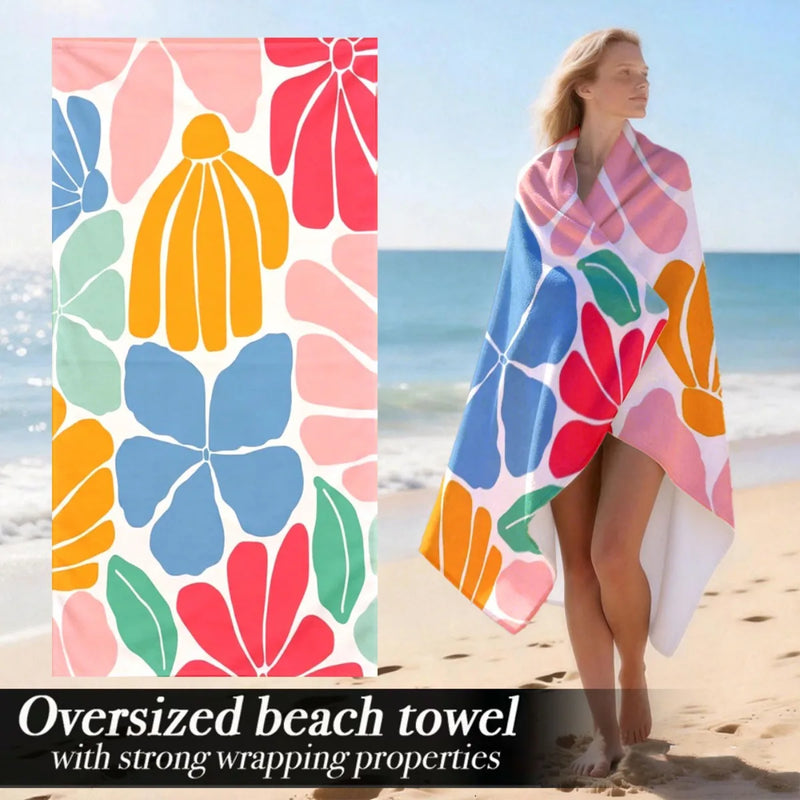 serviette de plage extra large style cartoon douce