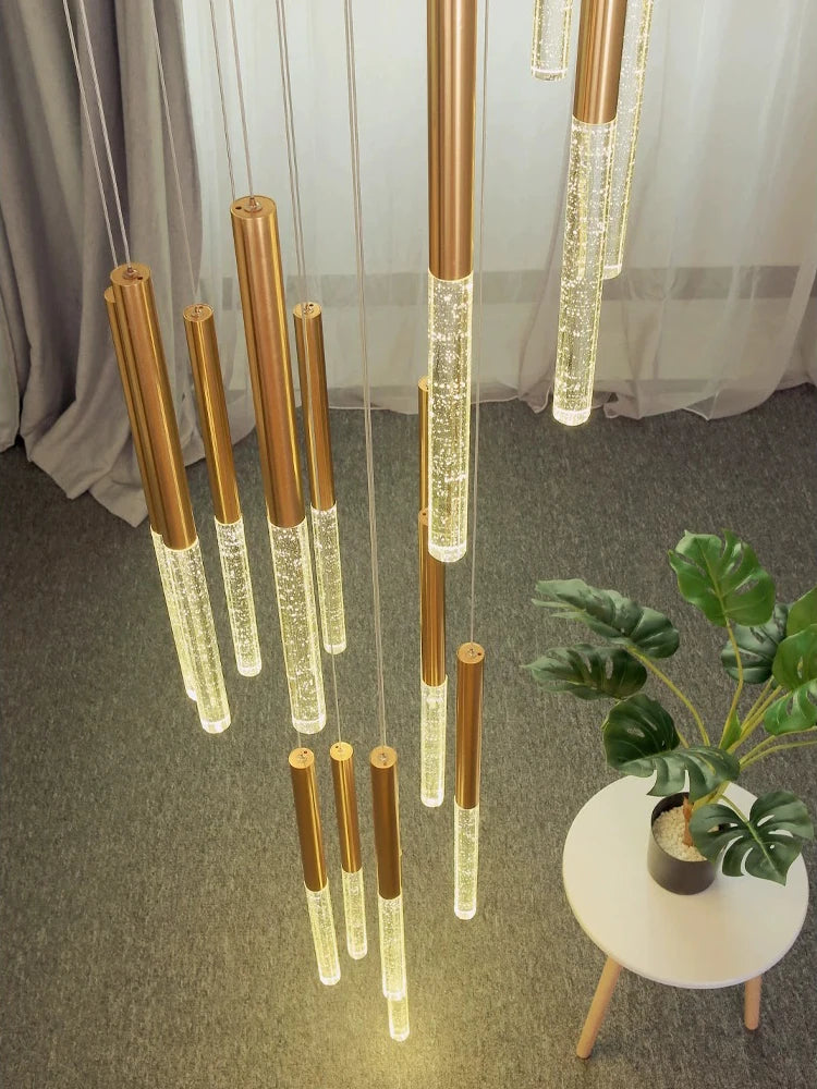 lustre en cristal moderne pour éclairage intérieur minimaliste - vue 4 sur 15