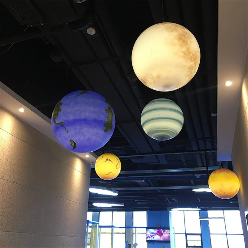 lustre led créatif système solaire planète atmosphère intérieure