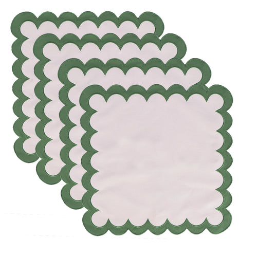 Serviette de table coton lin style naturel lot 4