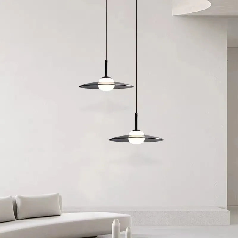 suspension en verre à plusieurs têtes pour intérieur moderne - vue 5 sur 23