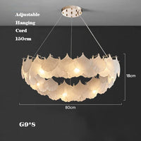 lustre en verre minimaliste rétro pour une décoration élégante