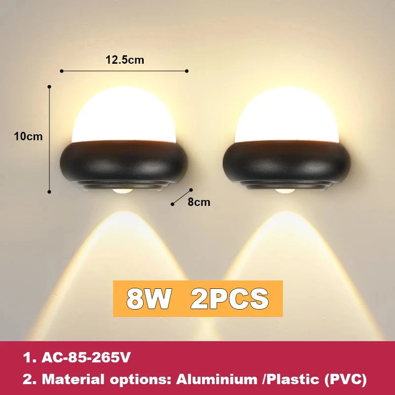 applique murale led étanche pour extérieur et jardin - vue 7 sur 8