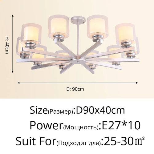 Bosmos European Style Decorative LED Chandeliers For Living Rooms, Bedrooms, And Modern Simple Indoor Lighting - vue 22 sur 21