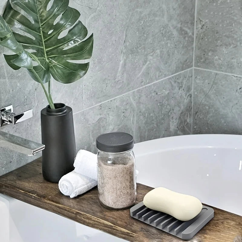 porte-savon en silicone auto-drainant pour garder savon sec - vue 3 sur 12