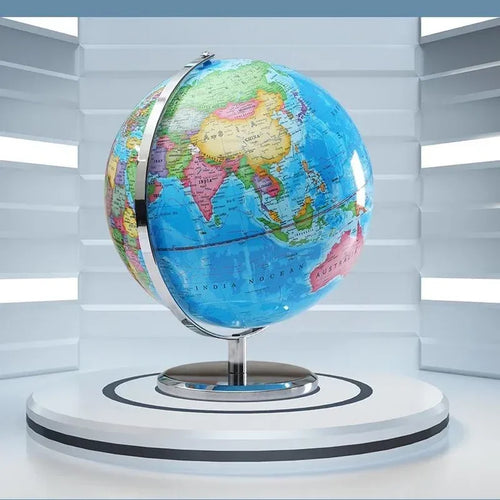 globe lumineux éducatif version anglaise carte du monde - vue 2 sur 8