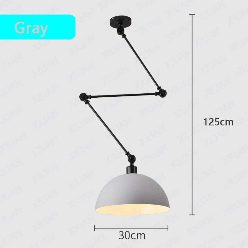 plafonnier led suspendu design scandinave moderne en aluminium - vue 10 sur 16
