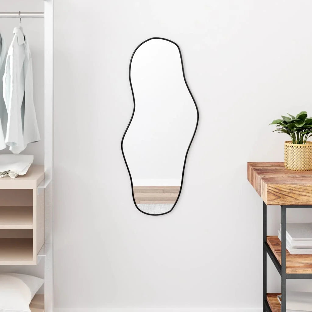 miroir mural design élégant et moderne en noir - vue 3 sur 7