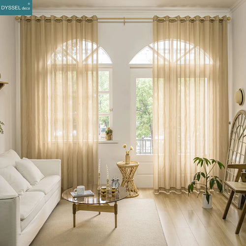 Voilage rayé style européen moderne pour salon chambre - vue 4 sur 8