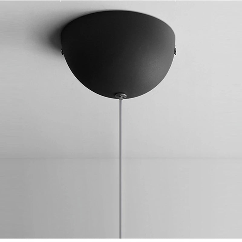 2024 LED White Glass Beads Pendant Chandelier Cafe Bar Bedroom Kitchen Round Ball Hanging Lighting Fixture Home Decor - vue 5 sur 9