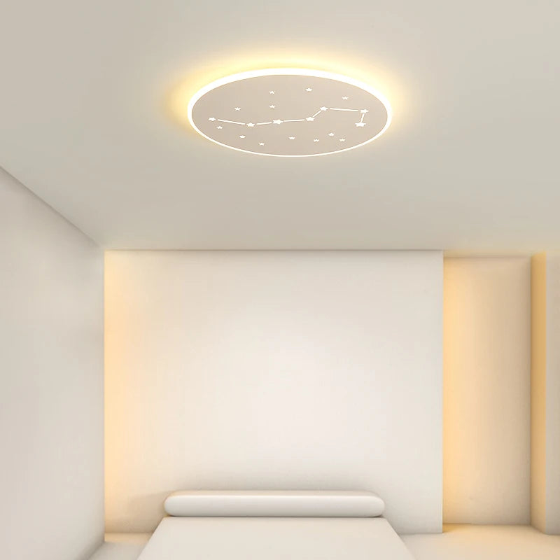 plafonnier moderne à leds avec télécommande et anneau rond - vue 5 sur 7