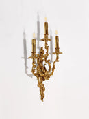 applique murale rétro en laiton style américain avec miroir intérieur