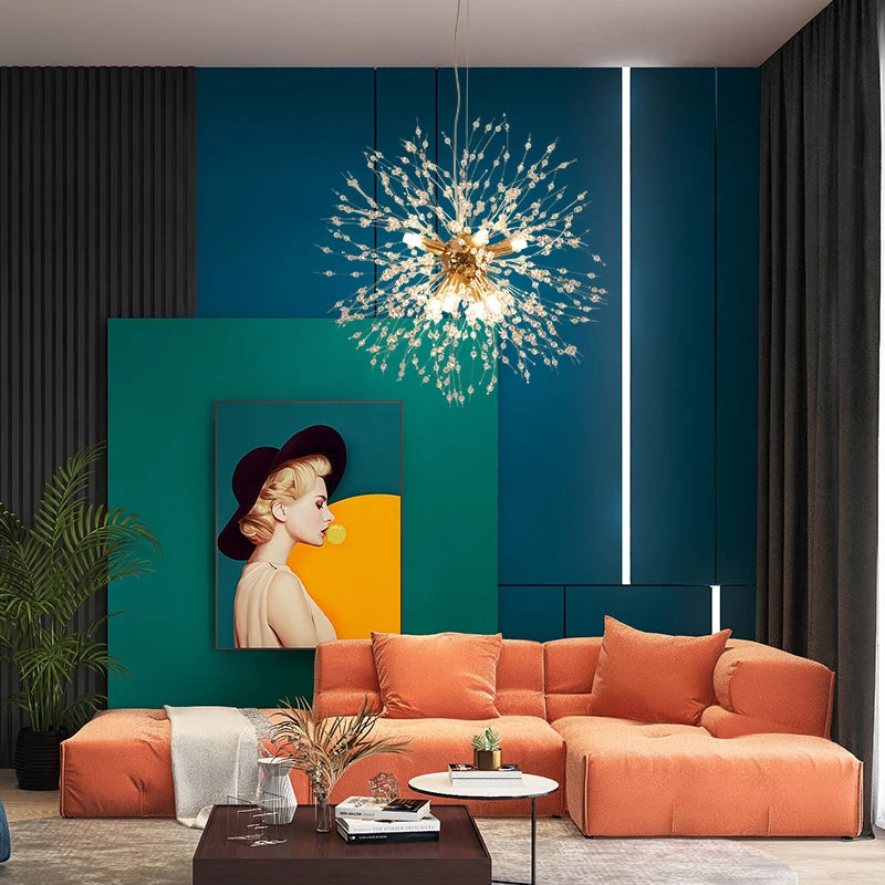 lustre à led moderne style nordique pour décoration intérieure - vue 3 sur 14