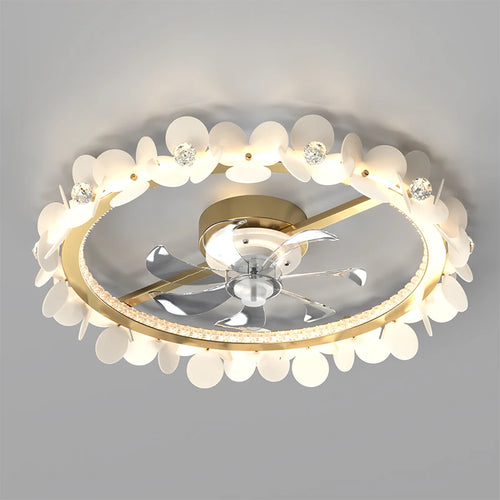 ventilateur de plafond moderne avec lumière et contrôle intelligent