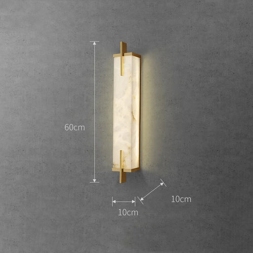 Applique murale Led en laiton doré et marbre - vue 9 sur 8
