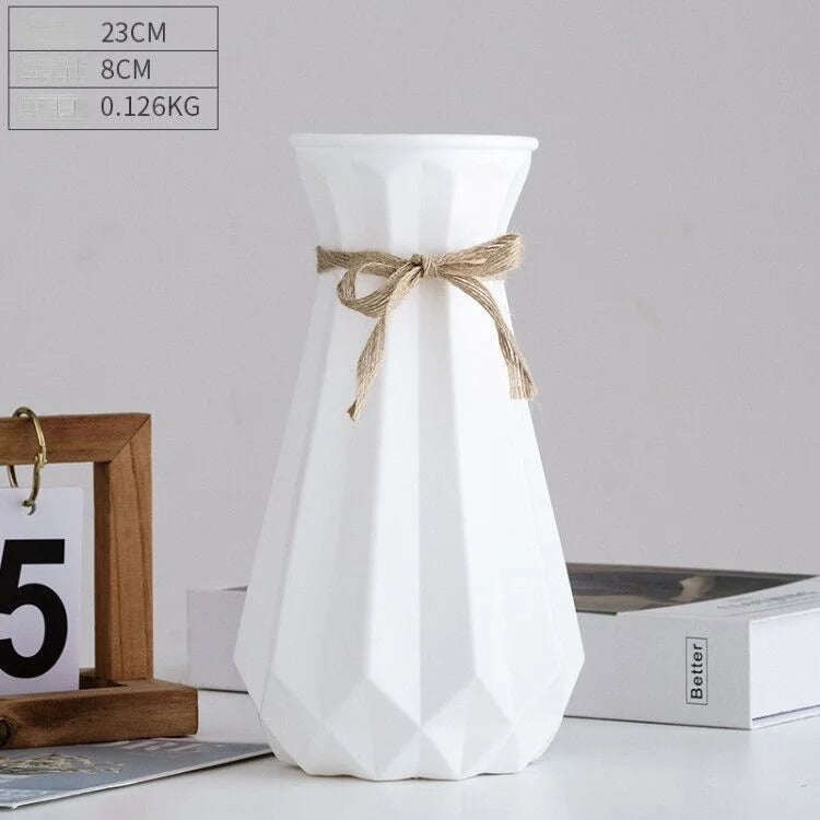 vase moderne en plastique pour décoration florale nordique - vue 7 sur 26